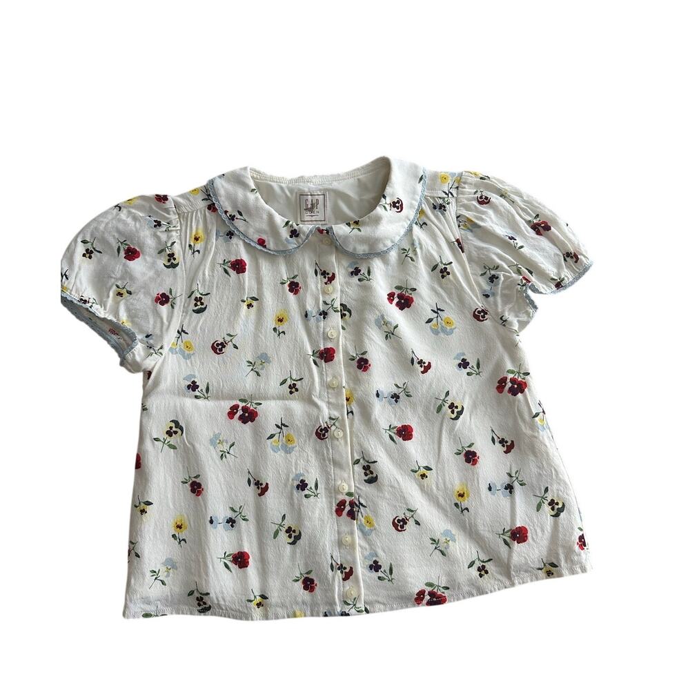 Gap x DOEN Girls Floral Button Up Shirt XL